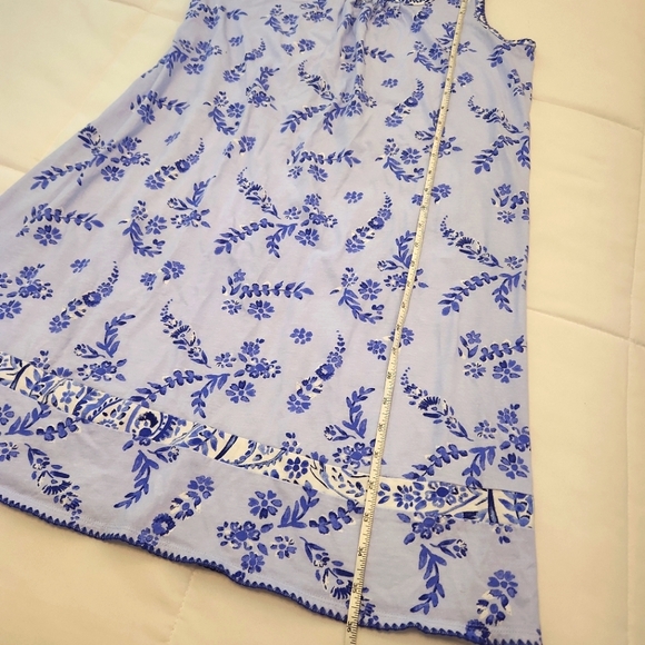 Carole Hochman Blue Floral Robe & Nightgown Set S - Picture 11 of 12
